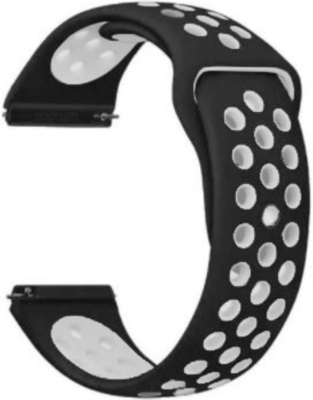 Ремешок для смарт-часов BeCover Vents Style for Amazfit Stratos (22mm) 1/2/2S/3/GTR 2/GTR 47mm/GTR Lite 47mm/Nexo/Pace/GTR 3 Pro/GTR 4  Black-White (707130) - Фото 1