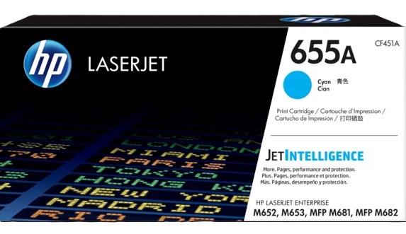 Картридж-тонер HP LaserJet 655A Cyan (CF451A) - Фото 1