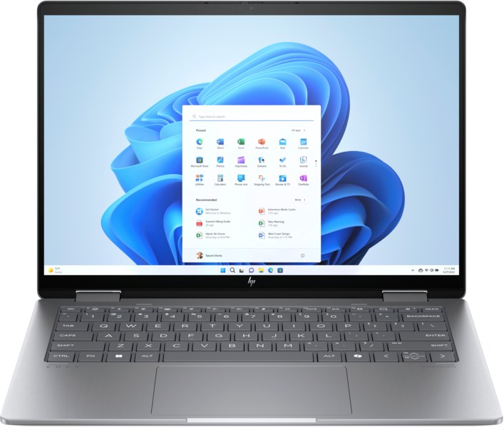 Ноутбук HP Envy x360 14-fa0001ua (AQ8H9EA) Meteor Silver - Фото 1