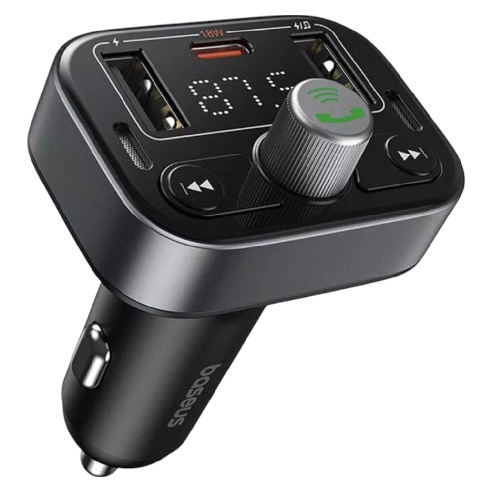 FM модулятор Baseus T typed Wireless charger Tarnish (C10762200113-00) - Фото 1