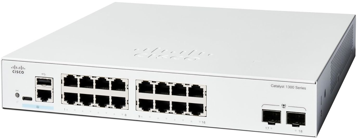 Коммутатор локальной сети (Switch) Cisco C1300-16T-2G - Фото 1