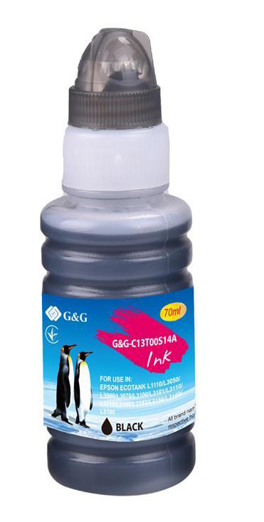 Чорнило G&G Epson L3100/3110/3150 Black 70 мл (G&G-C13T00S14A) - Фото 1