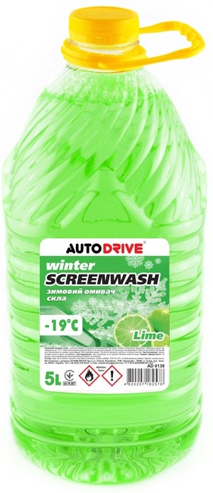 Купити Омивач скла Auto Drive WINTER SCREEN WASH LIME -19 °С ПЕТ 5 л (AD0139) - Фото 1 Омивач скла Auto Drive WINTER SCREEN WASH LIME -19 °С ПЕТ 5 л (AD0139) - Фото 1