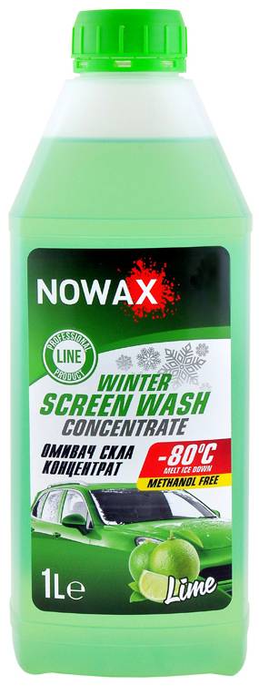 Купити Омивач скла NOWAX Winter Screen Wash concentrate -80°C 1 л Lime (NX01170) - Фото 1 Омивач скла NOWAX Winter Screen Wash concentrate -80°C 1 л Lime (NX01170) - Фото 1