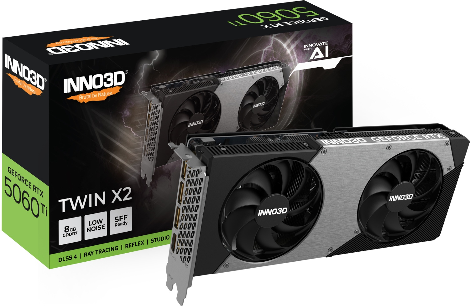 Відеокарта Inno3D RTX5060 Ti TWIN X2, 8GB GDDR7 (N506T2-08D7-193075N) - Фото 1