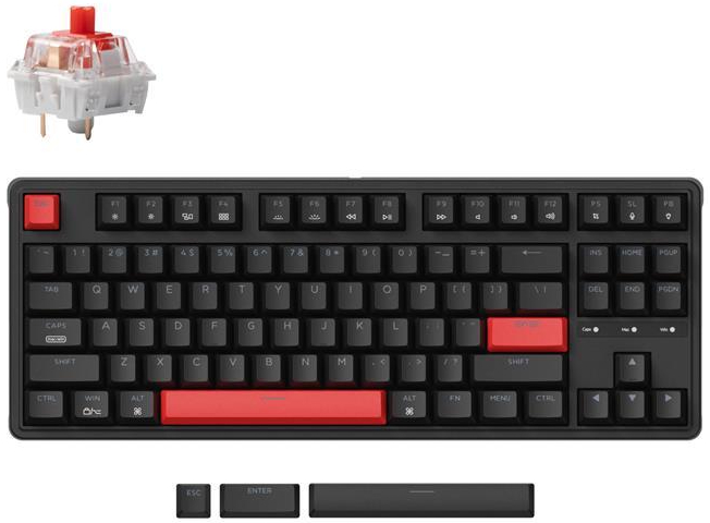 Клавіатура дротова ігрова Keychron C3 Pro V2 (C3PX-H3-UA) Black - Фото 1