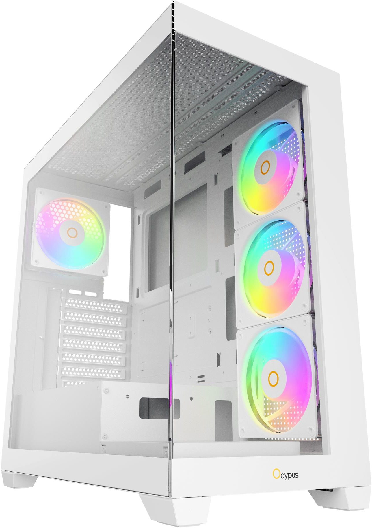 Корпус OCYPUS ATX W/O PSU GAMMA C72 WH ARGB (GAMMA-C72-WHD400XX-GL) - Фото 1