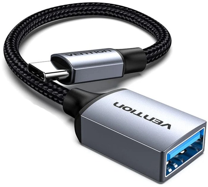Переходник Vention USB 3.0 Type-C -USB AF (OTG) 0.15 м Gray Aluminum Alloy (CCXHB) - Фото 1