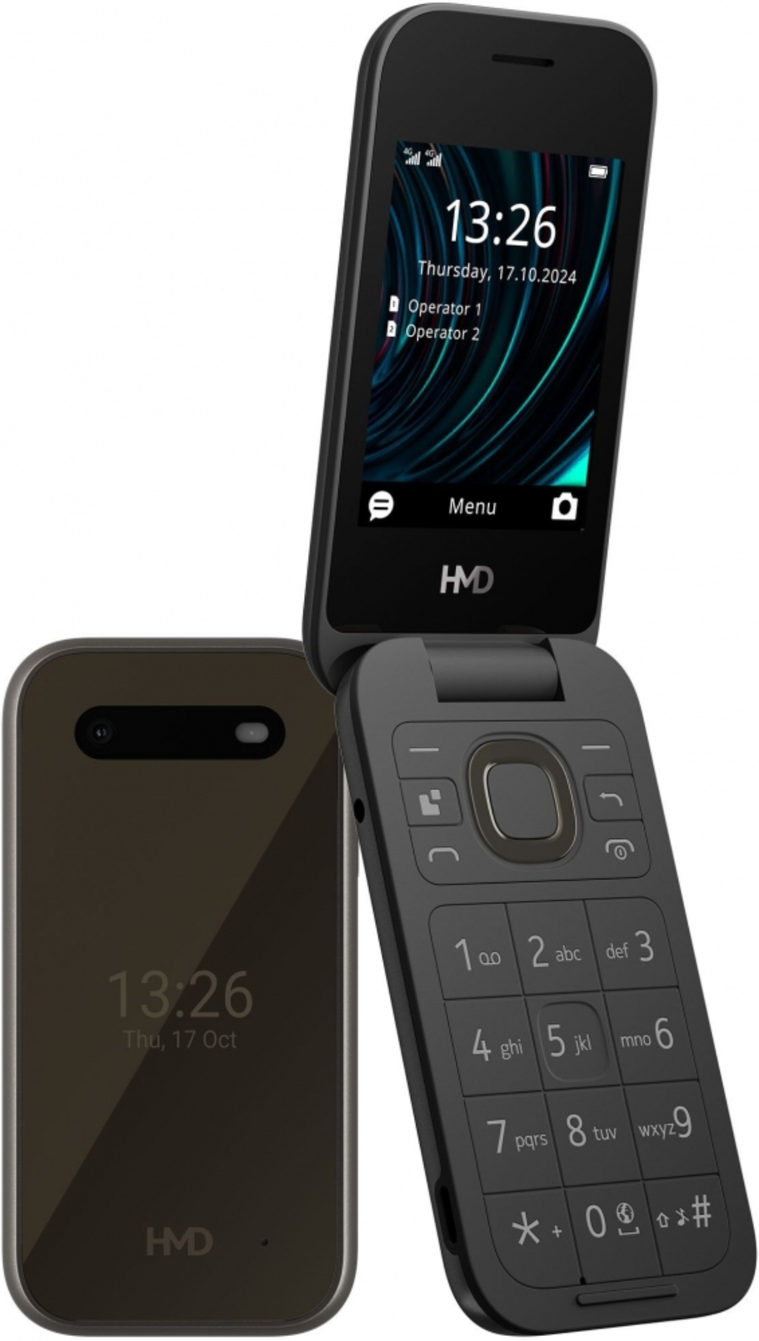Мобильный телефон HMD 2660 4G Flip DS Black - Фото 1