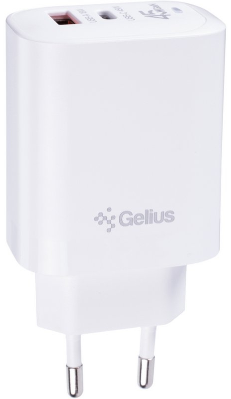 Сетевое зарядное устройство Gelius Stratus GP-HC068 45W (1Type-C+1USB-A) White (101557) - Фото 1