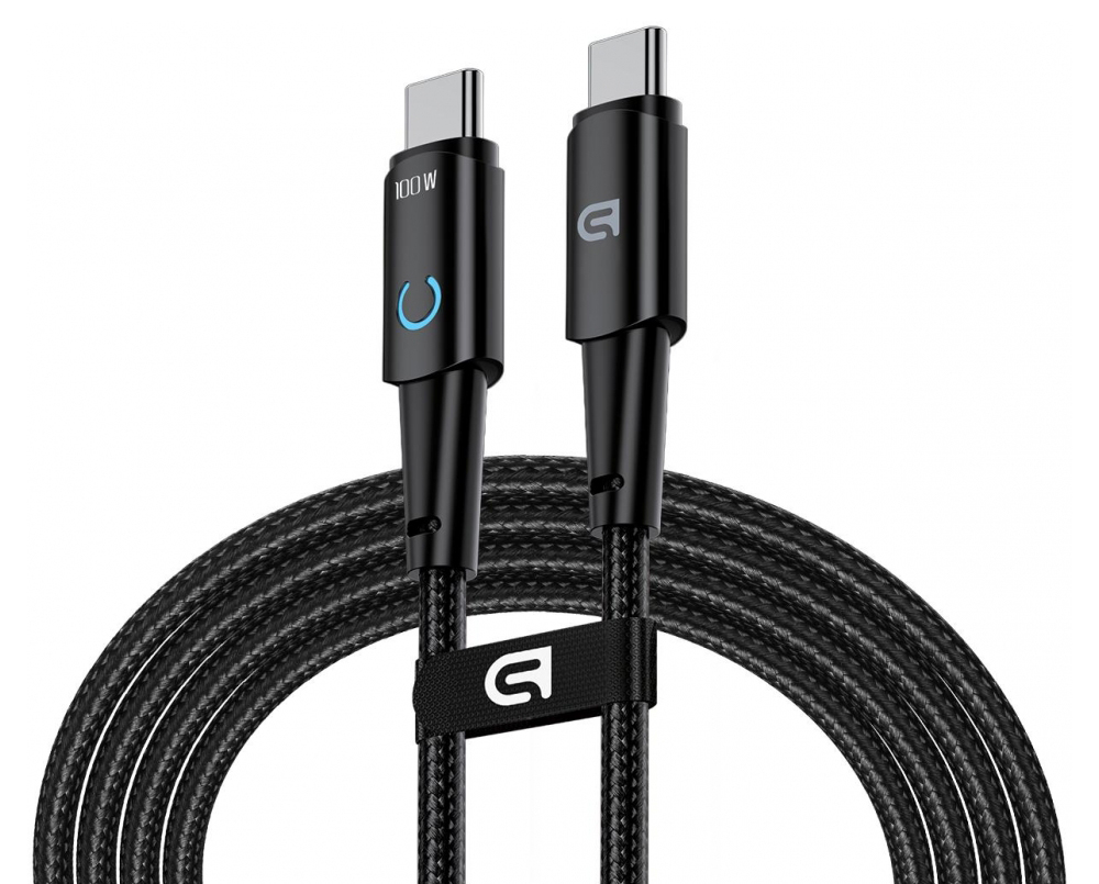 Кабель синхронизации данных Armorstandart AT-C1 USB Type-C to USB Type-C 100W 1,2m Black (ARM75868) - Фото 1
