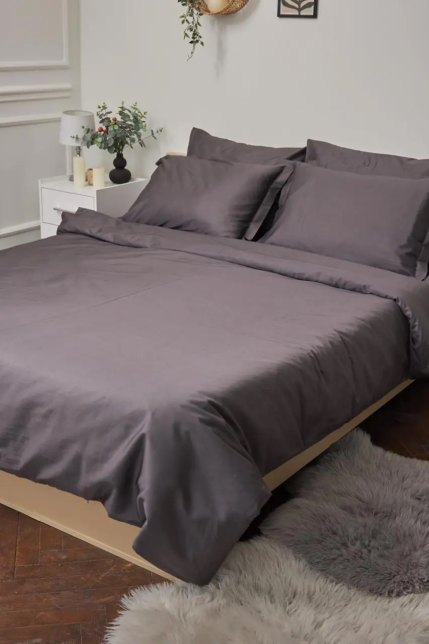 Пододеяльник двуспальный евро Moon&Star Satin Premium Rain Cloud King Size 220x240 см (MS-870000484) - Фото 1