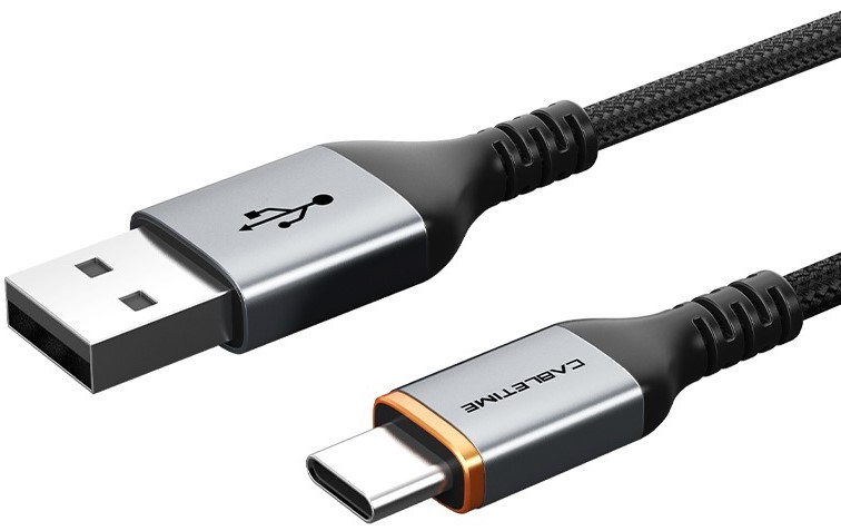 Кабель синхронізації даних Cabletime USB 2.0 AM - Type-C, 1.5m (CA30J) - Фото 1