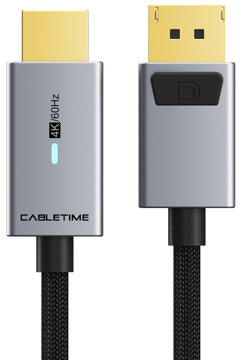 Купити Кабель HDMI Cabletime DisplayPort (M) - HDMI (M), 4K/60Hz, 3m (CD30N) - Фото 1 Кабель HDMI Cabletime DisplayPort (M) - HDMI (M), 4K/60Hz, 3m (CD30N) - Фото 1