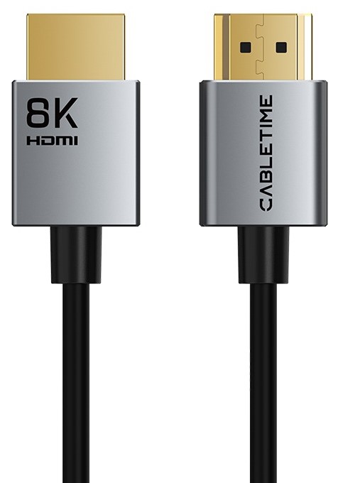 Купити Кабель HDMI Cabletime HDMI (M) 2.1V 2m (CH14L) - Фото 1 Кабель HDMI Cabletime HDMI (M) 2.1V 2m (CH14L) - Фото 1