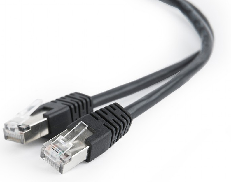 Кабель патч-корд Cablexpert FTP (PP22-0.5M/BK) 50u 0.5m Black - Фото 1