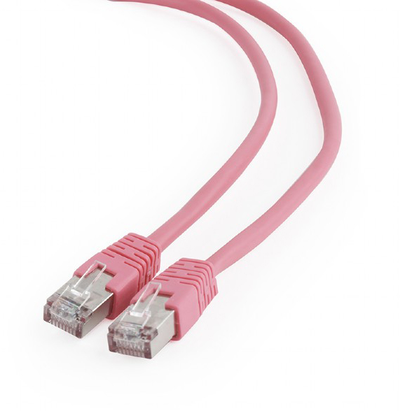 Кабель патч-корд Cablexpert FTP (PP6-0.5M/RO) 50u 0.50 м Pink - Фото 1