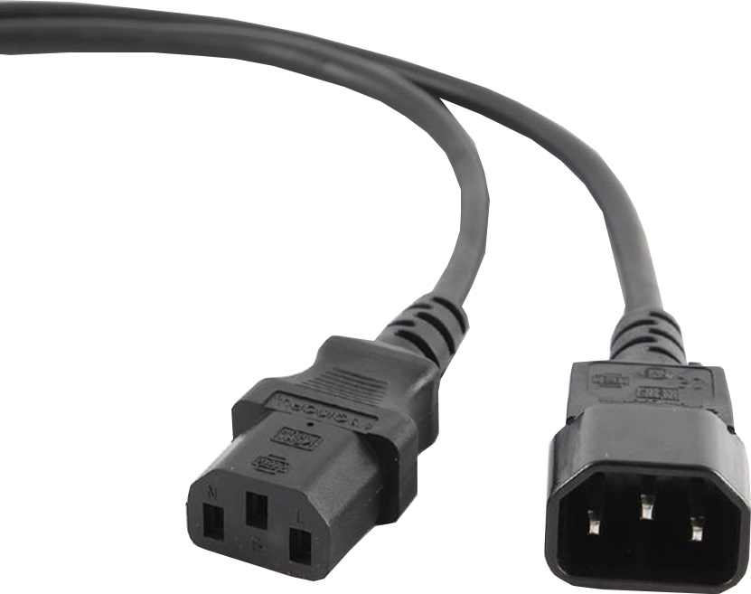Кабель питания Cablexpert PC-189-VDE-5M (С13-С14) Black 5m - Фото 1