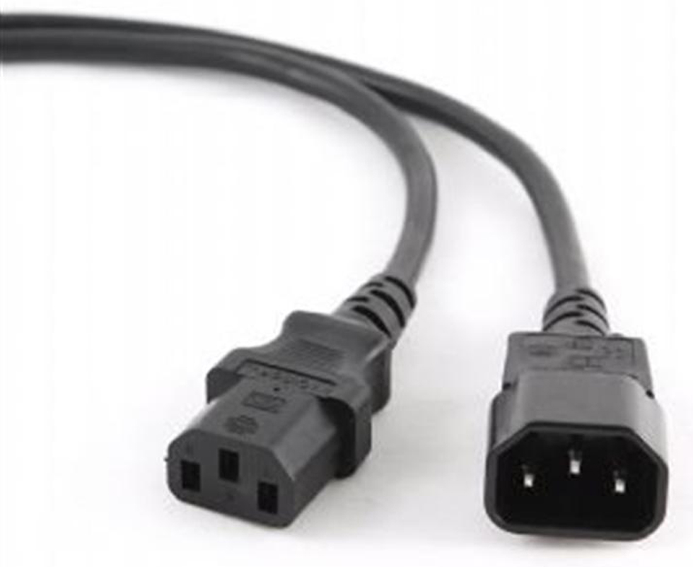 Кабель питания Cablexpert PC-189-VDE (С13-С14) Black 1.8m - Фото 1