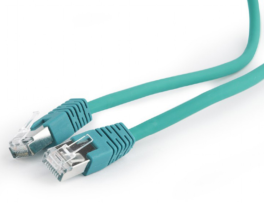 Кабель патч-корд Cablexpert S/FTP (PP6A-LSZHCU-G-1M) 50u 1m Green - Фото 1