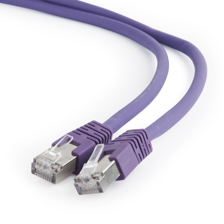 Кабель патч-корд Cablexpert S/FTP (PP6A-LSZHCU-V-0.5M) 50u 0,5м Purple - Фото 1