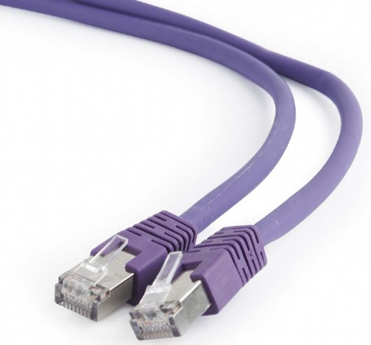 Кабель патч-корд Cablexpert S/FTP (PP6A-LSZHCU-V-3M) 50u 3m Purple - Фото 1