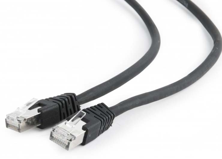 Кабель патч-корд Cablexpert S/FTP (PP6A-LSZHCU-BK-3M) 50u 3m Black - Фото 1