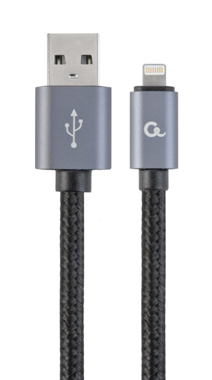 Кабель синхронизации данных Cablexpert USB 2.0 - Lightning Black 1.8m (CCB-mUSB2B-AMLM-6) - Фото 1