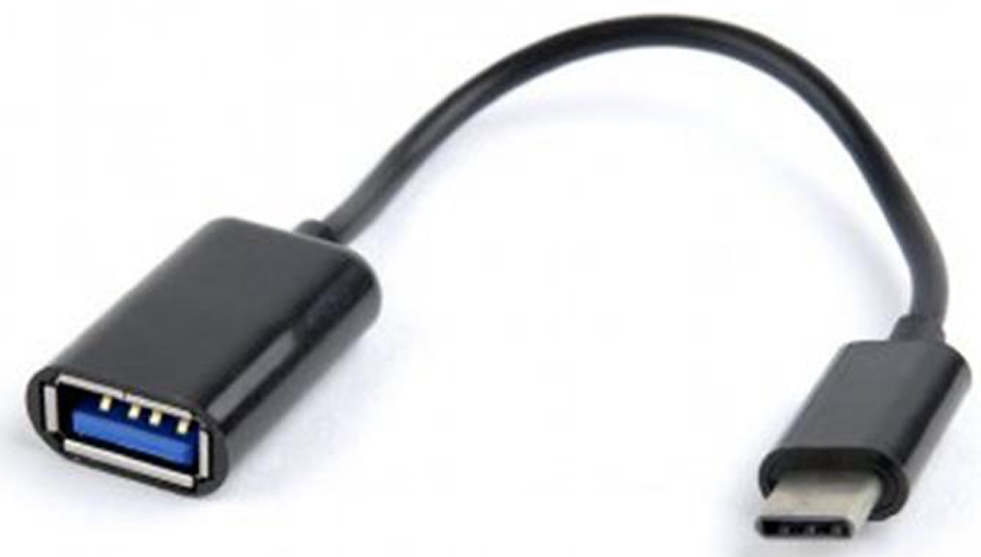 Кабель синхронизации данных Cablexpert USB 2.0 - USB Type-C 0.2m Black (A-OTG-CMAF2-01) - Фото 1