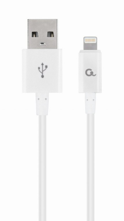 Кабель синхронизации данных Cablexpert USB 2.0 A - Lightning Premium 2m White (CC-USB2P-AMLM-2M-W) - Фото 1