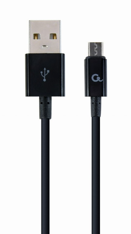 Кабель синхронизации данных Cablexpert USB 2.0 A - microUSB B Premium 1m Black (CC-USB2P-AMmBM-1M) - Фото 1