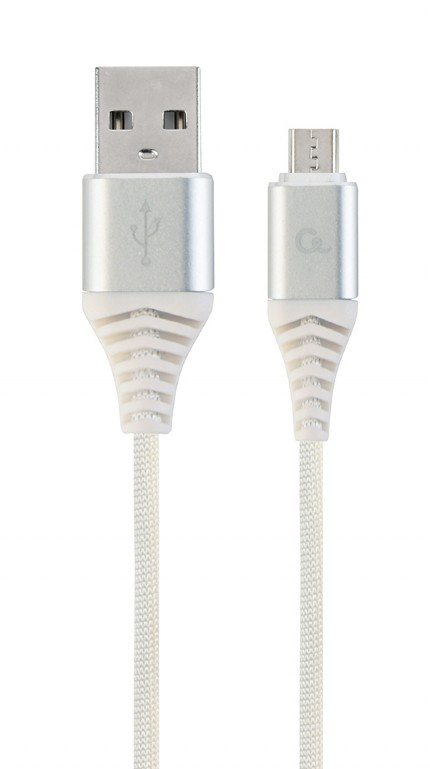 Кабель Cablexpert USB 2.0 A - microUSB Premium 1m White (CC-USB2B-AMmBM-1M-BW2) - Фото 1