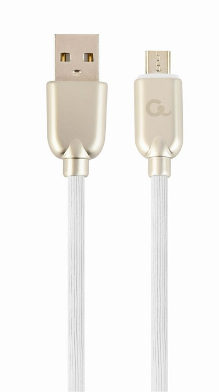 Кабель Cablexpert USB 2.0 A - microUSB Premium 1m White (CC-USB2R-AMmBM-1M-W) - Фото 1