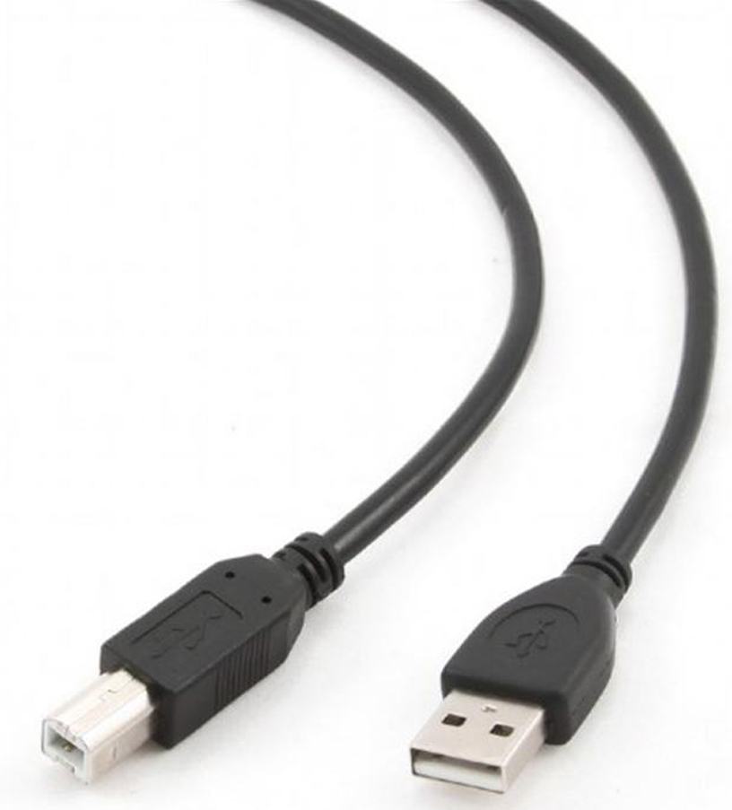 Кабель USB type A - USB type B Cablexpert USB 2.0 A - USB В 1m Black (CCP-USB2-AMBM-1M) - Фото 1