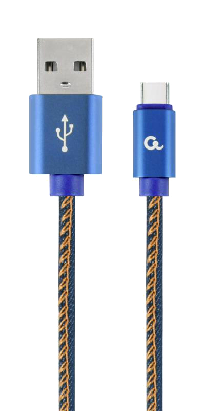 Кабель синхронизации данных Cablexpert USB 2.0 A - USB Type-C 1m Blue (CC-USB2J-AMCM-1M-BL) - Фото 1