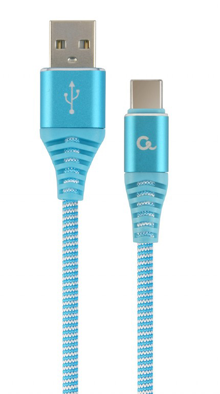 Кабель синхронизации данных Cablexpert USB 2.0 A - USB Type-C Premium 1m Blue (CC-USB2B-AMCM-1M-VW) - Фото 1