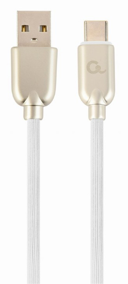 Кабель синхронизации данных Cablexpert USB 2.0 A - USB Type-C Premium 2m White (CC-USB2R-AMCM-2M-W) - Фото 1