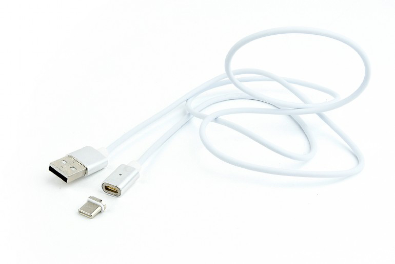 Кабель синхронизации данных Cablexpert USB 2.0 BM - USB Type-C (CC-USB2-AMUCMM-1M) 1m White - Фото 1