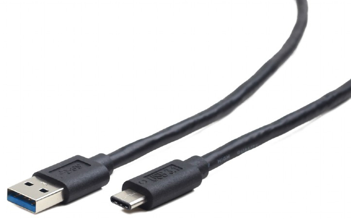 Кабель синхронизации данных Cablexpert USB 3.0 Type-A - USB Type-C 1m Premium Black (CCP-USB3-AMCM-1M) - Фото 1