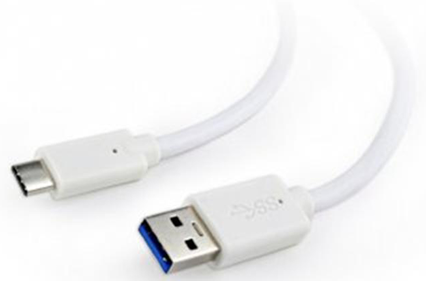 Кабель синхронизации данных Cablexpert USB 3.0 Type-A - USB Type-C 1m White (CCP-USB3-AMCM-1M-W) - Фото 1
