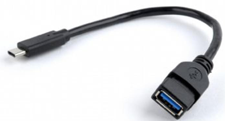 Кабель синхронизации данных Cablexpert USB 3.0 Type-C - USB Type-A 0.2m Black (A-OTG-CMAF3-01) - Фото 1