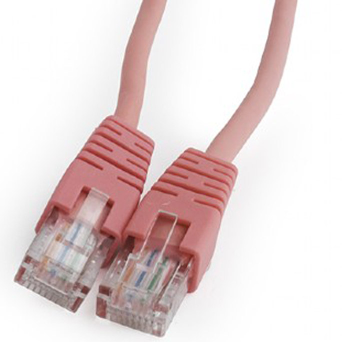 Кабель патч-корд Cablexpert UTP (PP12-0.5M/RO) 50u 0.5m Rose - Фото 1