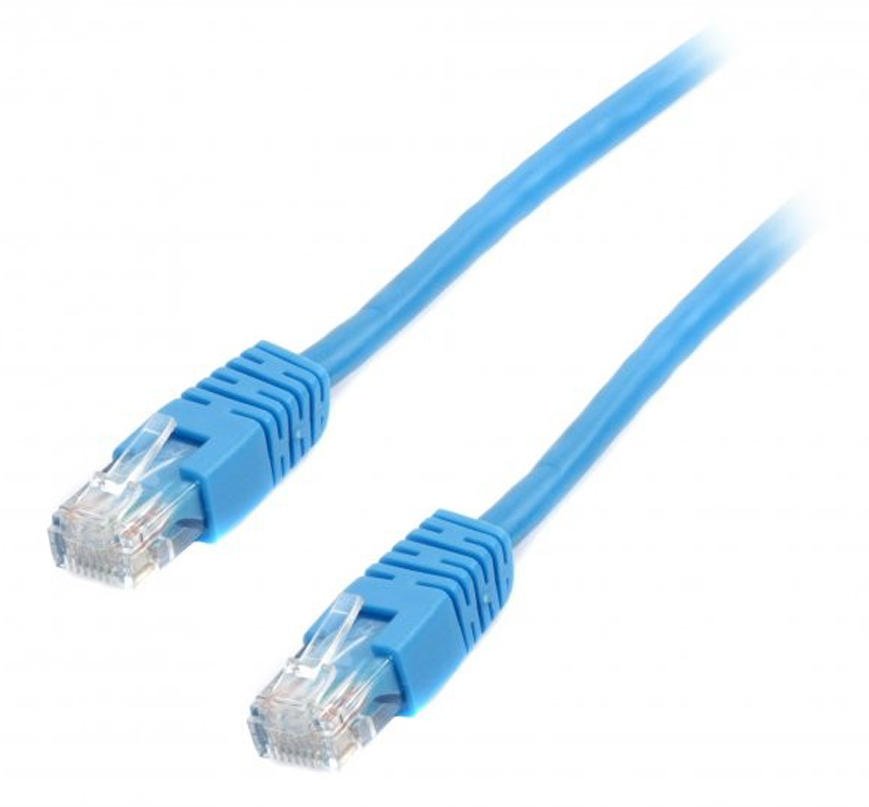 Кабель патч-корд Cablexpert UTP (PP6U-0.25M/B) 50u 0.25m Blue - Фото 1