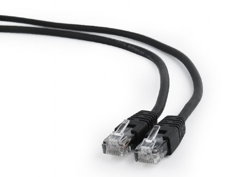 Кабель патч-корд Cablexpert UTP (PP6U-0.5M/BK) 50u 0.5m Black - Фото 1