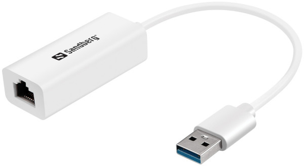 Переходник USB- RJ-45 Sandberg USB 3.0 Type A - Ethernet RJ45 (133-90) - Фото 1
