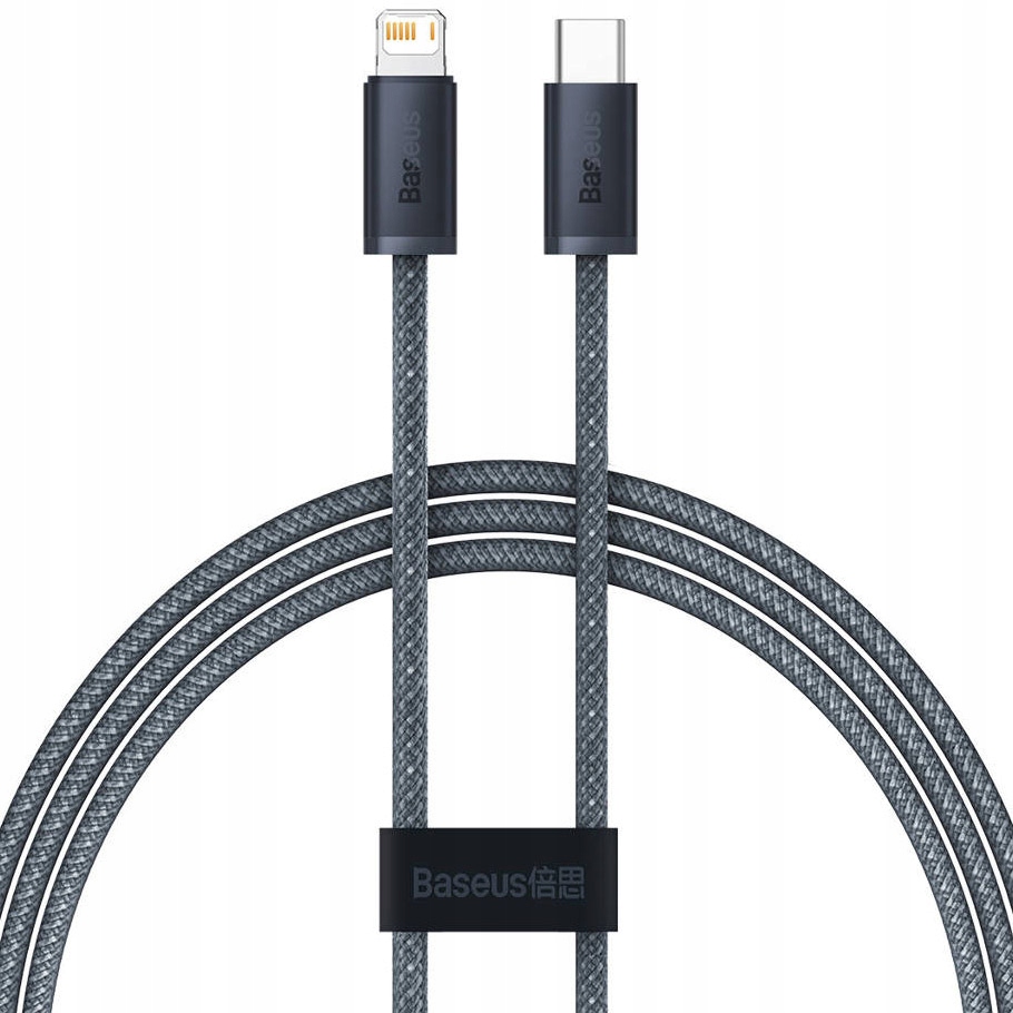 Кабель синхронизации данных Baseus Type-C to Lightning 20W 1m Gray (CALD000016) - Фото 1