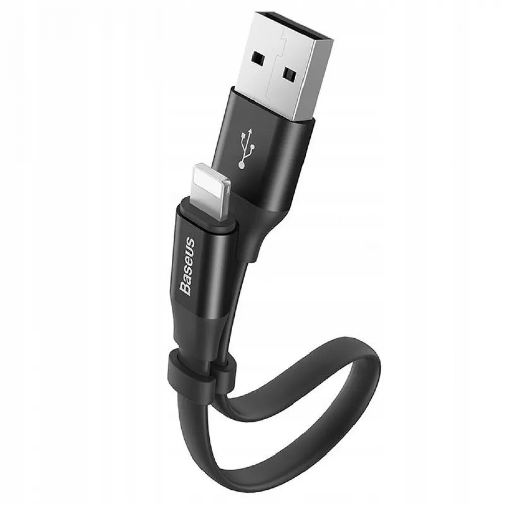 Кабель синхронизации данных Baseus Nimble Micro-Lightning 0.23м Black CALMBJ-01 - Фото 1