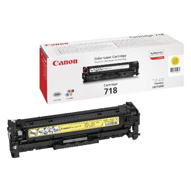 Картридж для лазерных принтеров/МФУ Canon LBP7200 (2.9К) Cartridge 718 Yellow (2659B002AA) - Фото 1