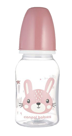 Пляшка для годування Canpol babies 120 мл CUTE ANIMALS - рожева (11/851_pin) - Фото 1