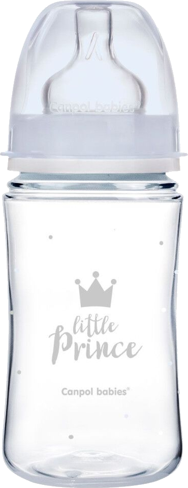 Бутылочка для кормления Canpol babies aнтиколиковая с широким горлом PP Easy Start, Royal baby синяя, 240 мл. (35/234_blu) - Фото 1